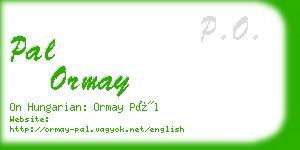 pal ormay business card